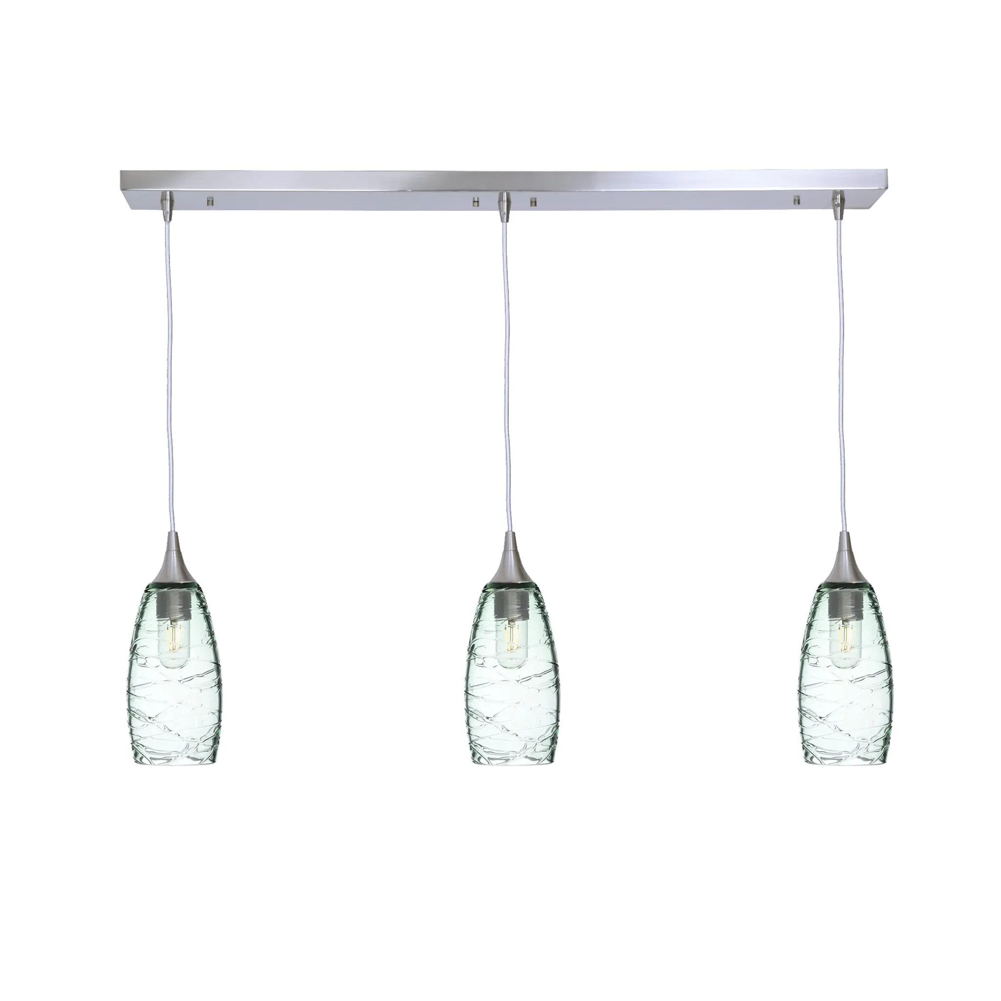 147 Spun: 3 Pendant Linear Chandelier