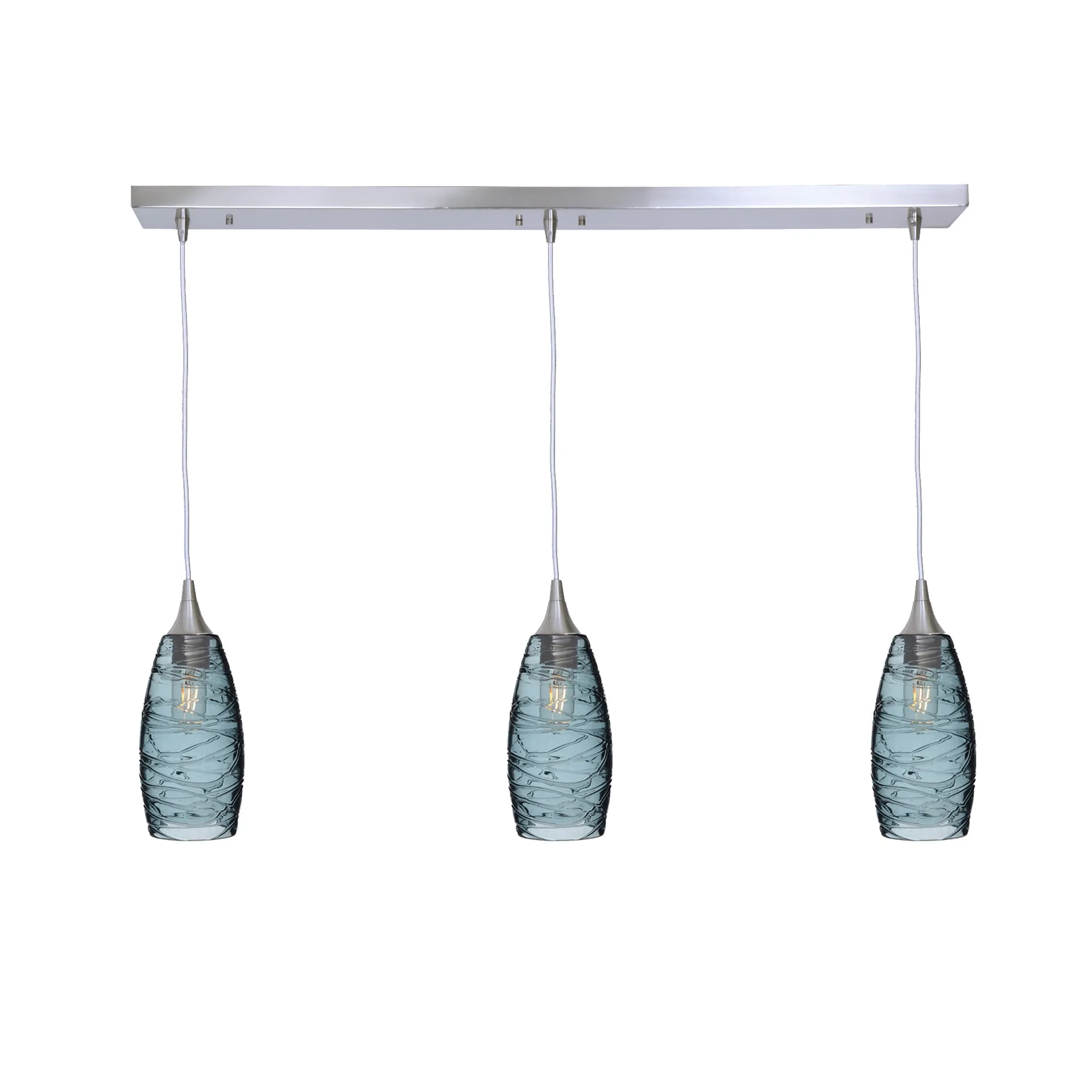 147 Spun: 3 Pendant Linear Chandelier