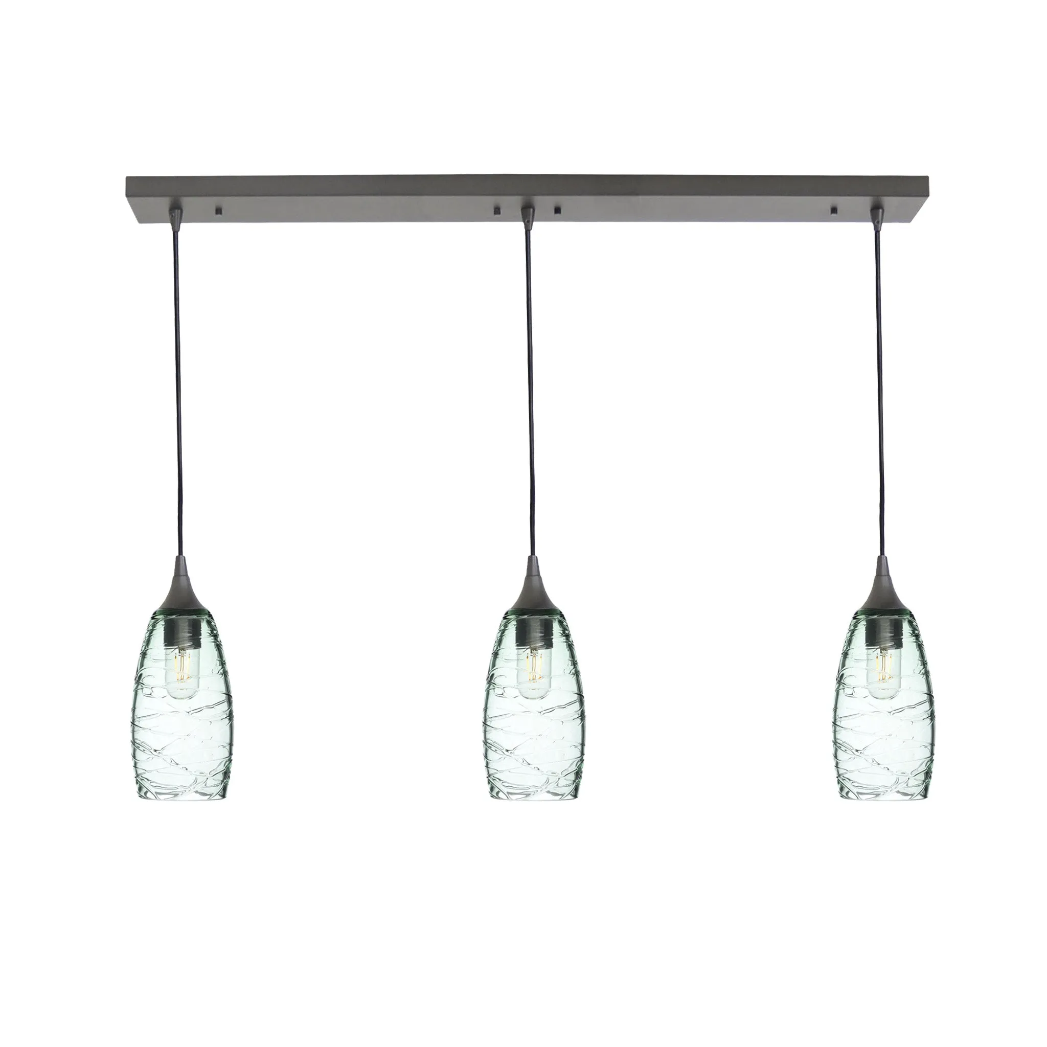 147 Spun: 3 Pendant Linear Chandelier