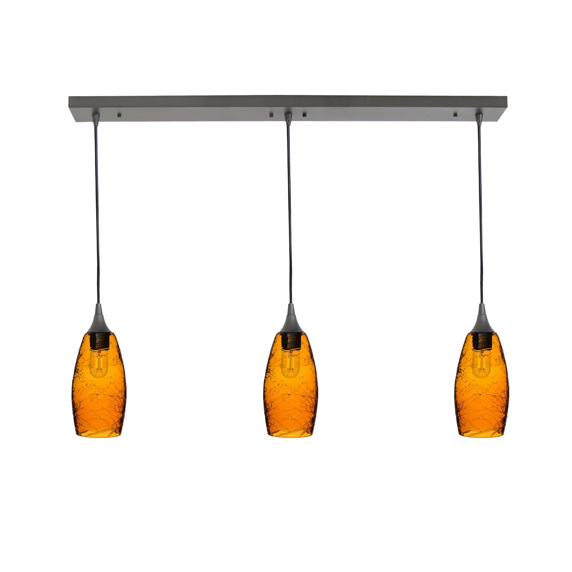 147 Spun: 3 Pendant Linear Chandelier