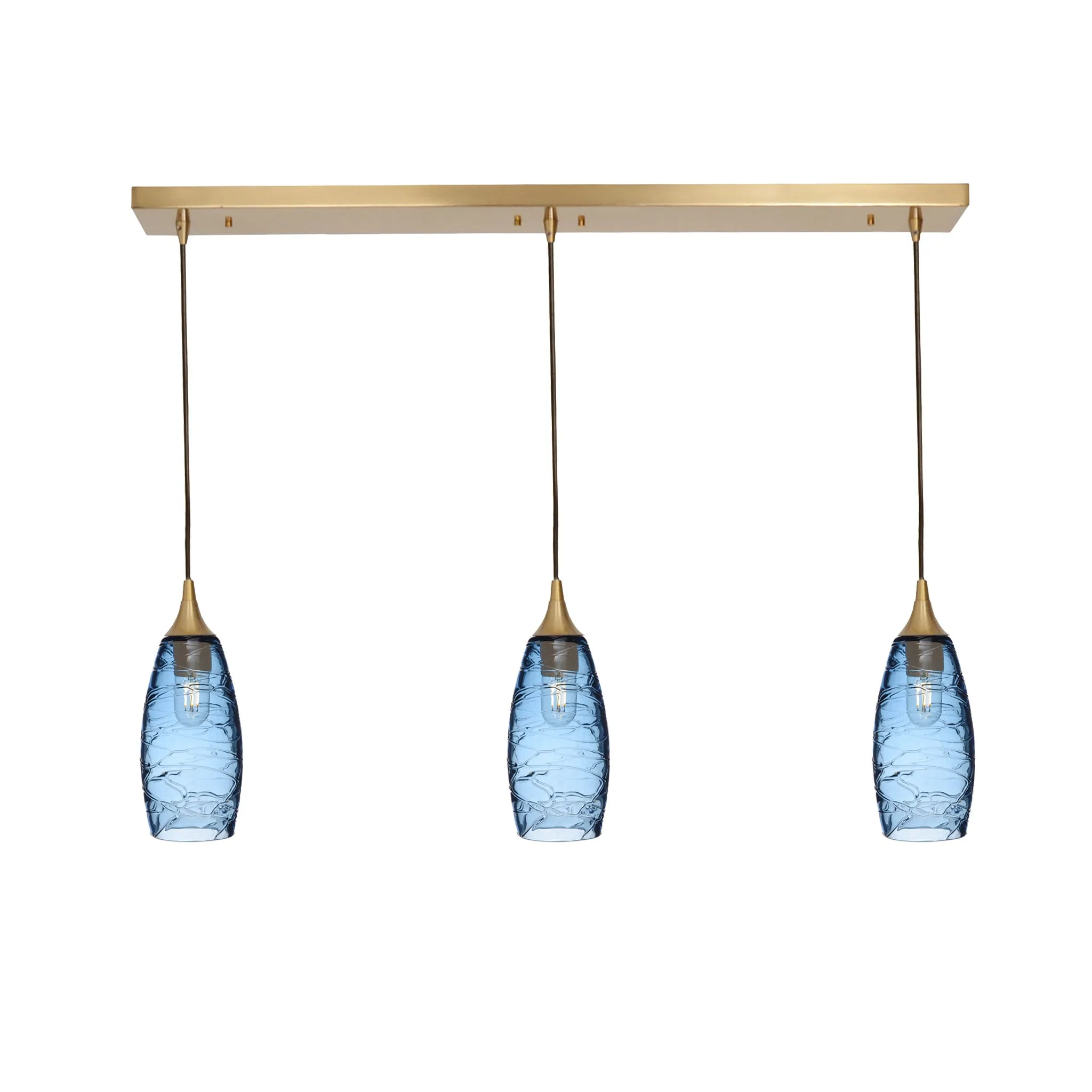 147 Spun: 3 Pendant Linear Chandelier