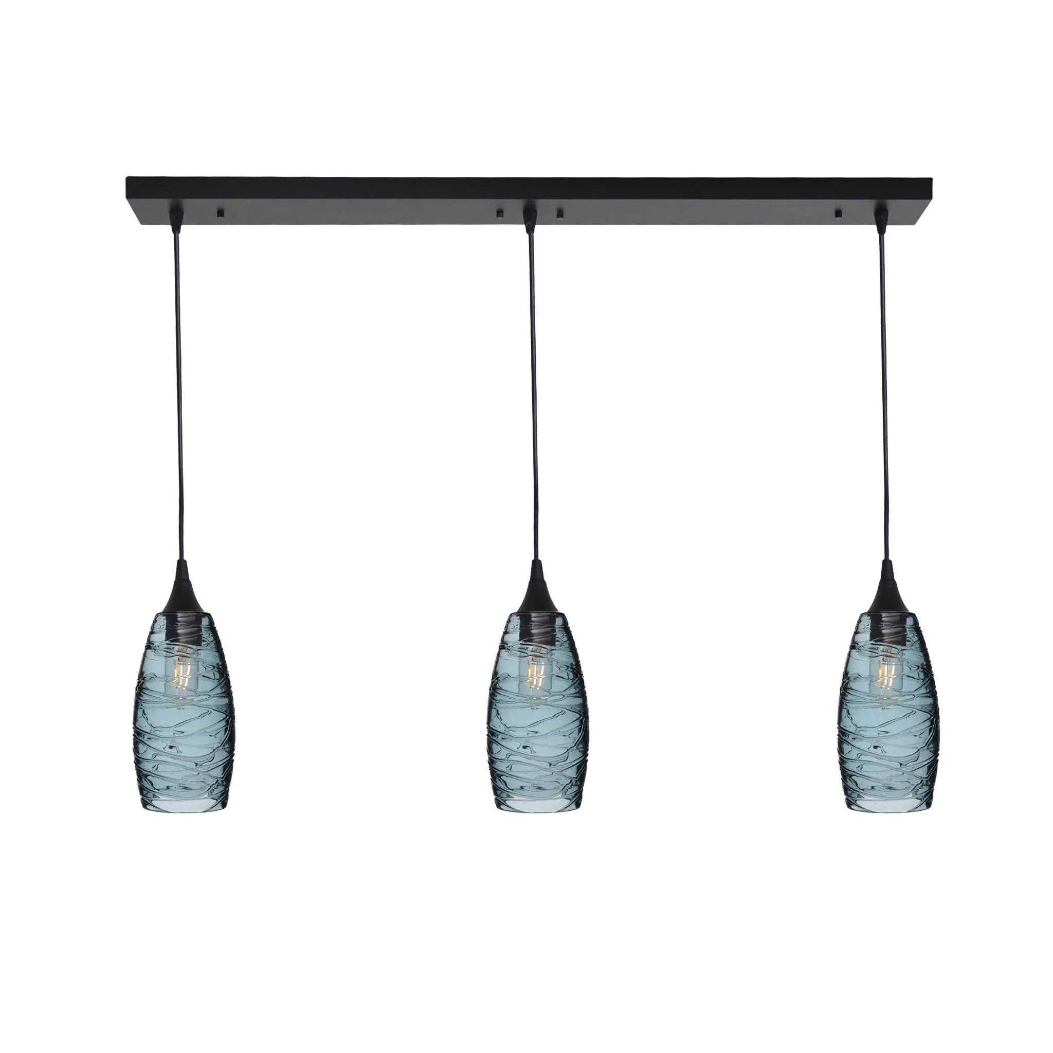 147 Spun: 3 Pendant Linear Chandelier