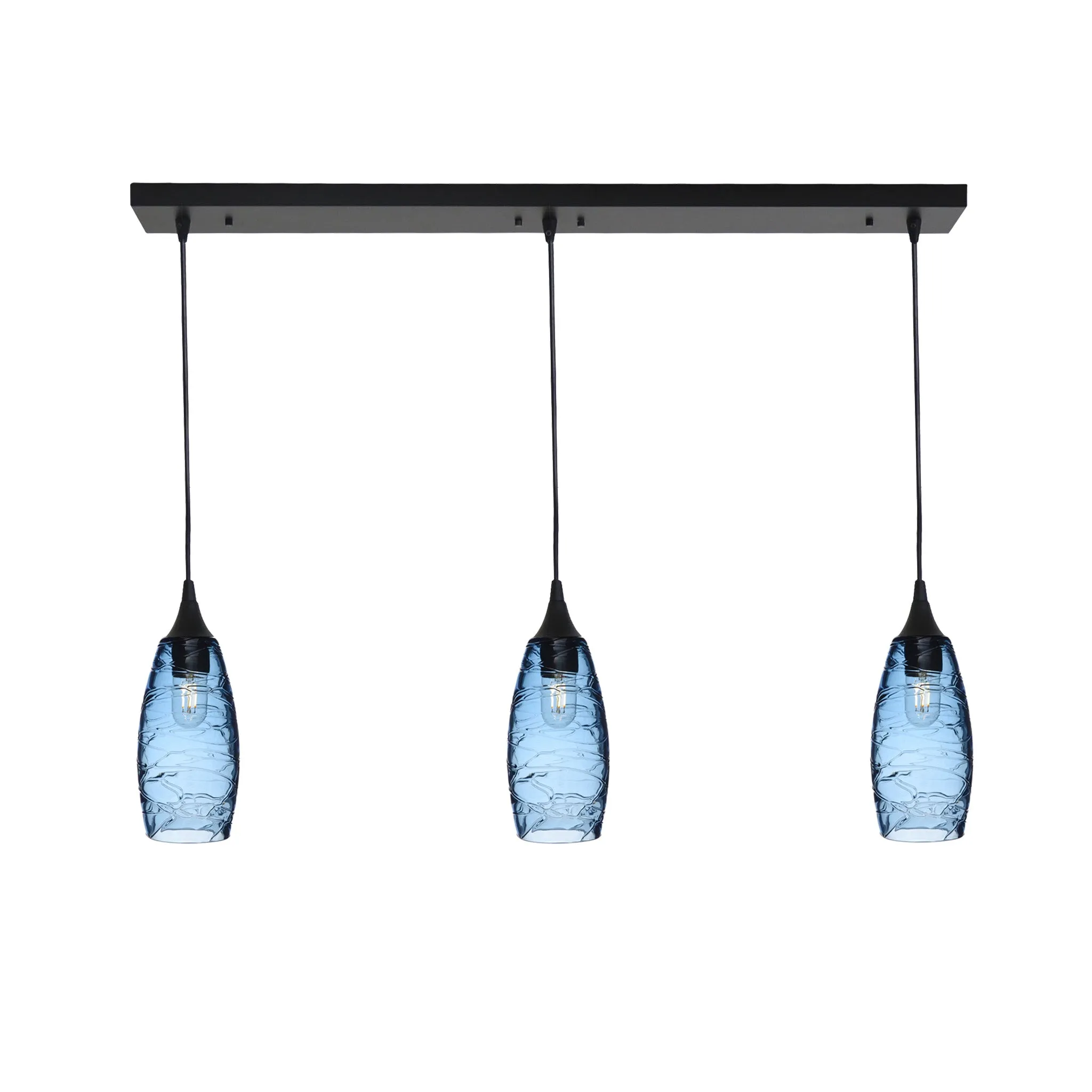 147 Spun: 3 Pendant Linear Chandelier