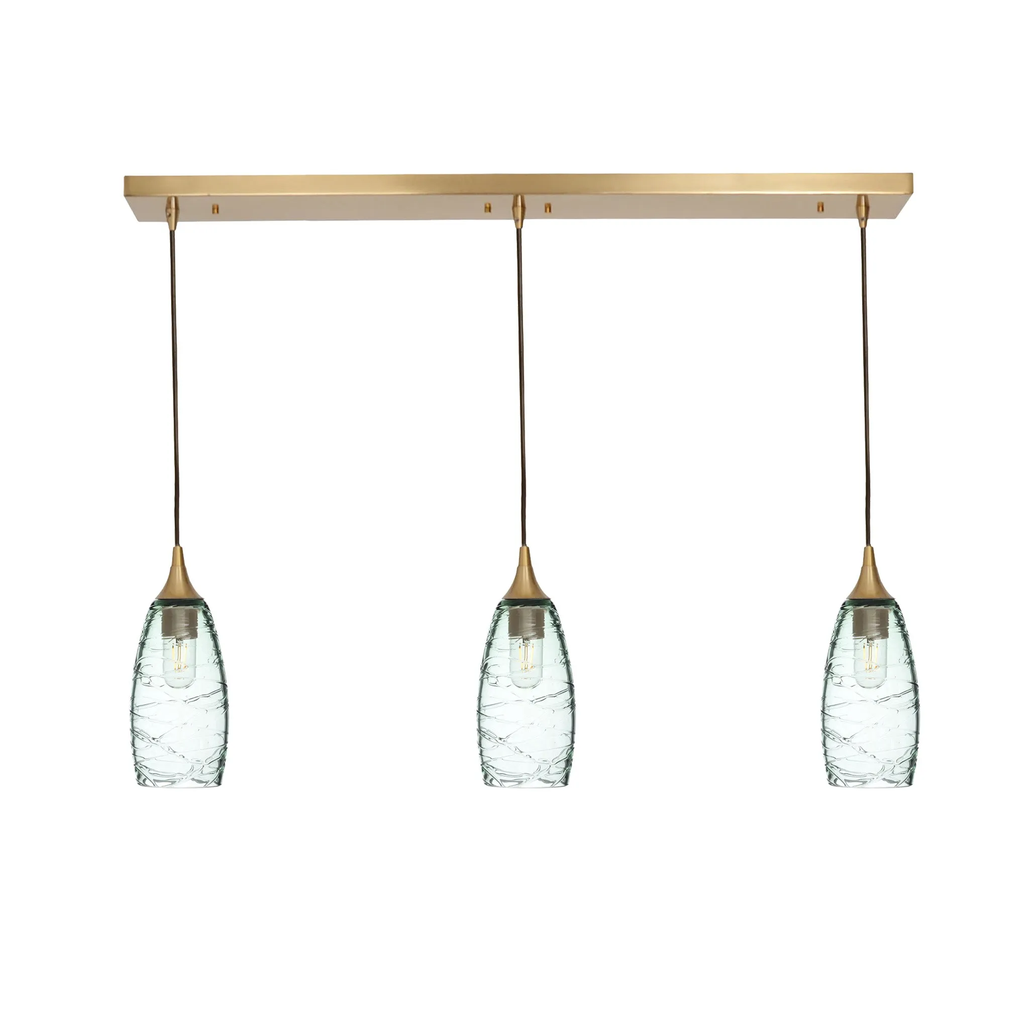 147 Spun: 3 Pendant Linear Chandelier