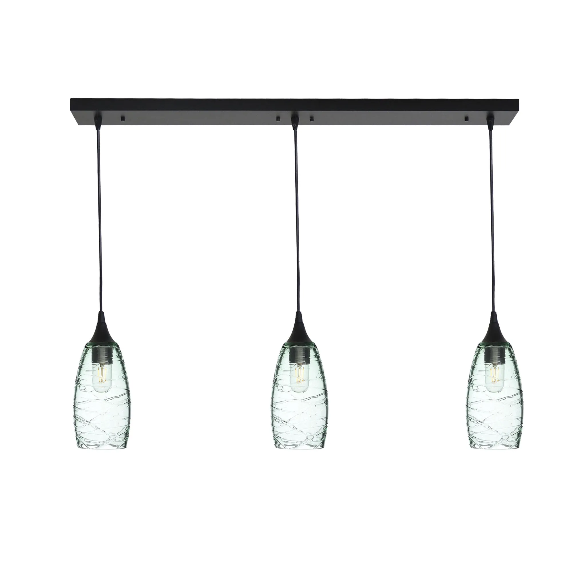 147 Spun: 3 Pendant Linear Chandelier