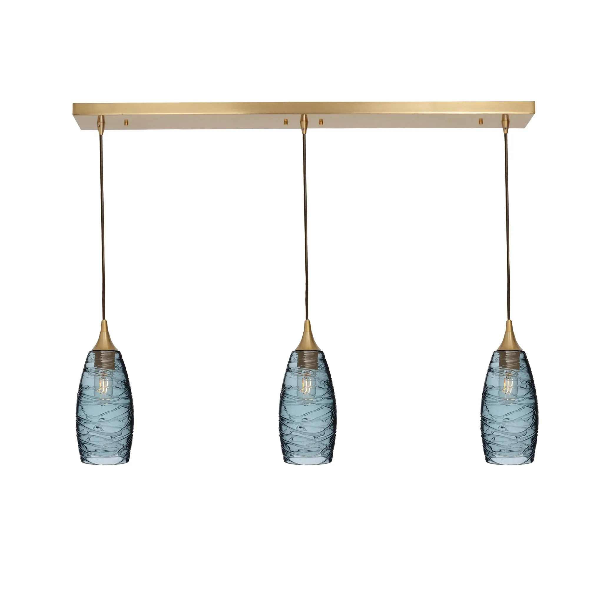 147 Spun: 3 Pendant Linear Chandelier