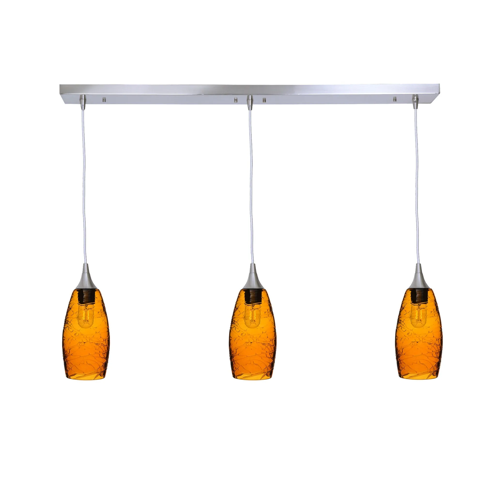 147 Spun: 3 Pendant Linear Chandelier