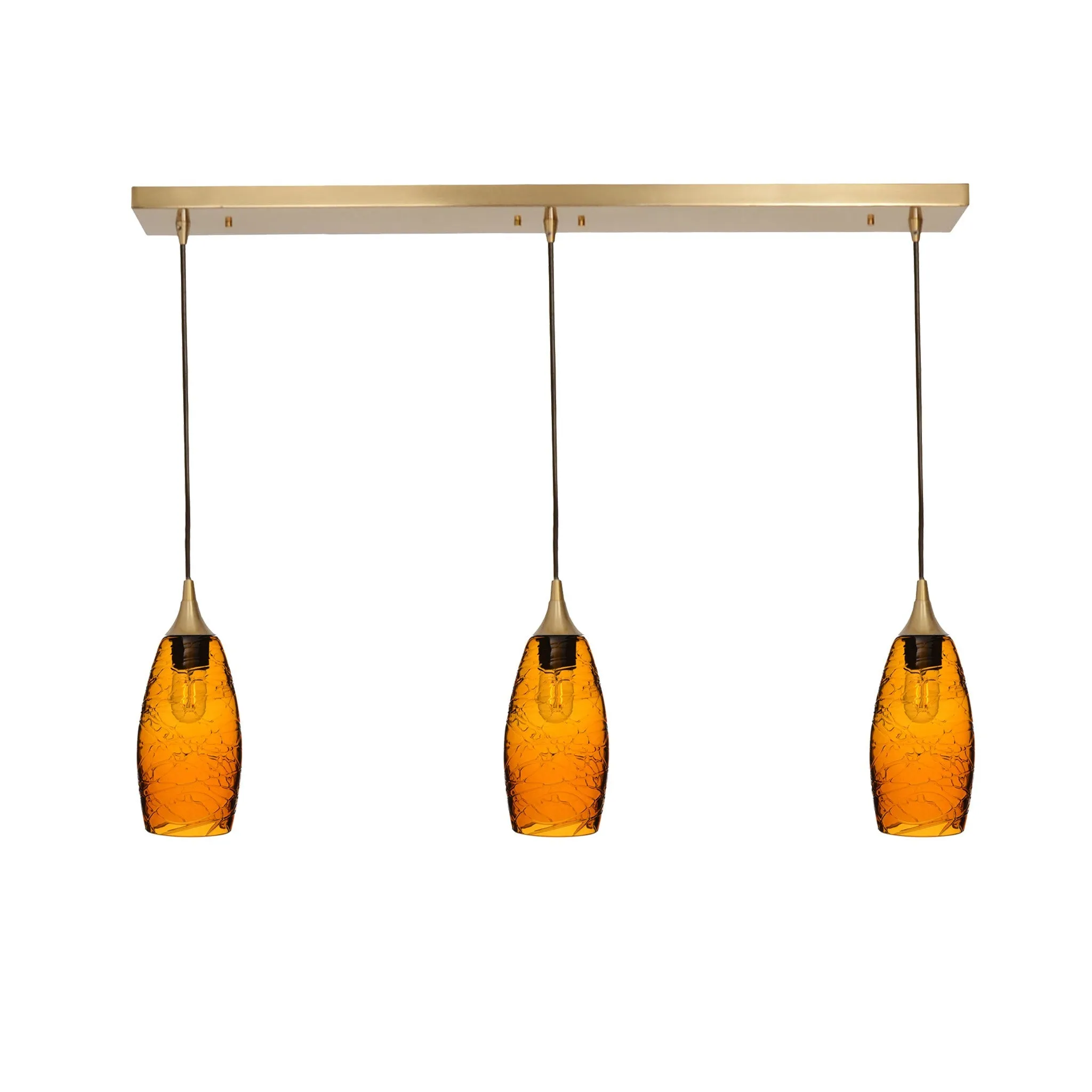 147 Spun: 3 Pendant Linear Chandelier