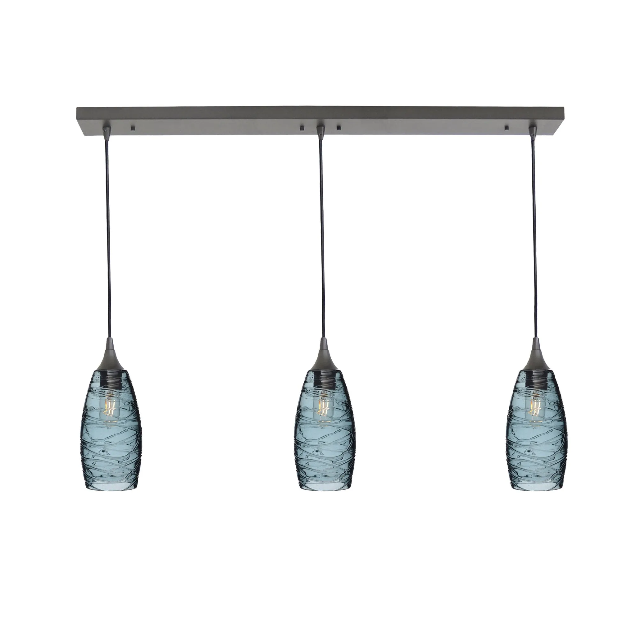 147 Spun: 3 Pendant Linear Chandelier