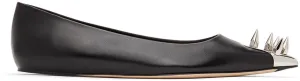 Alexander McQueen Black Spike Toe Ballerina Flats