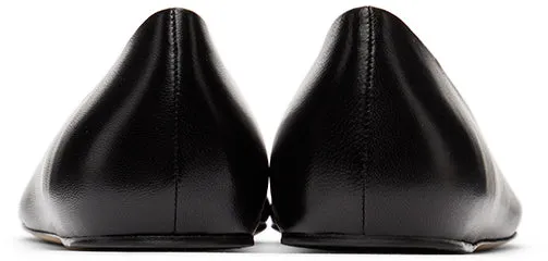 Alexander McQueen Black Spike Toe Ballerina Flats