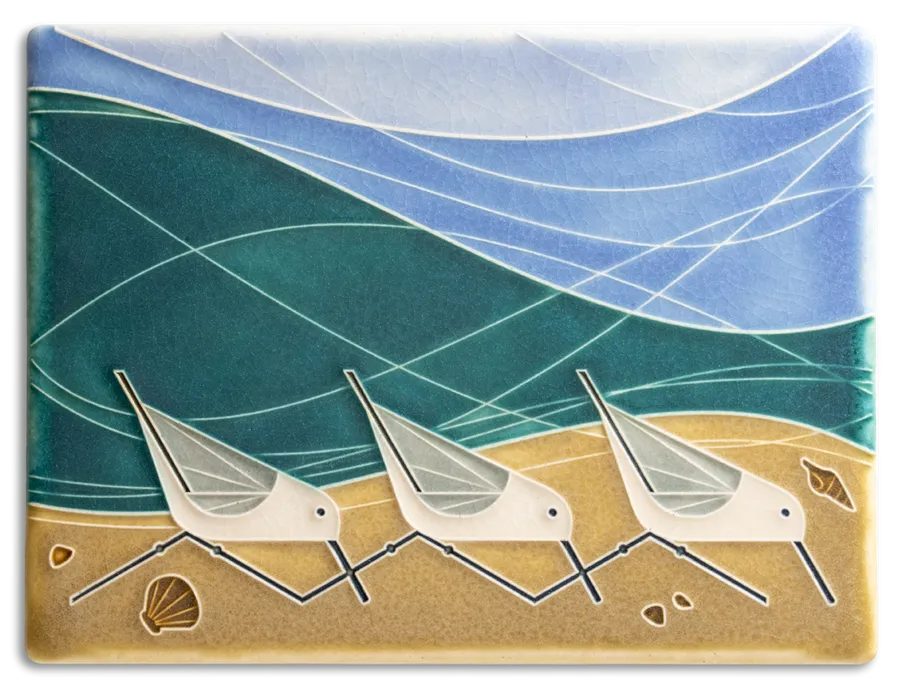 Beach Birds Tile - 6x8