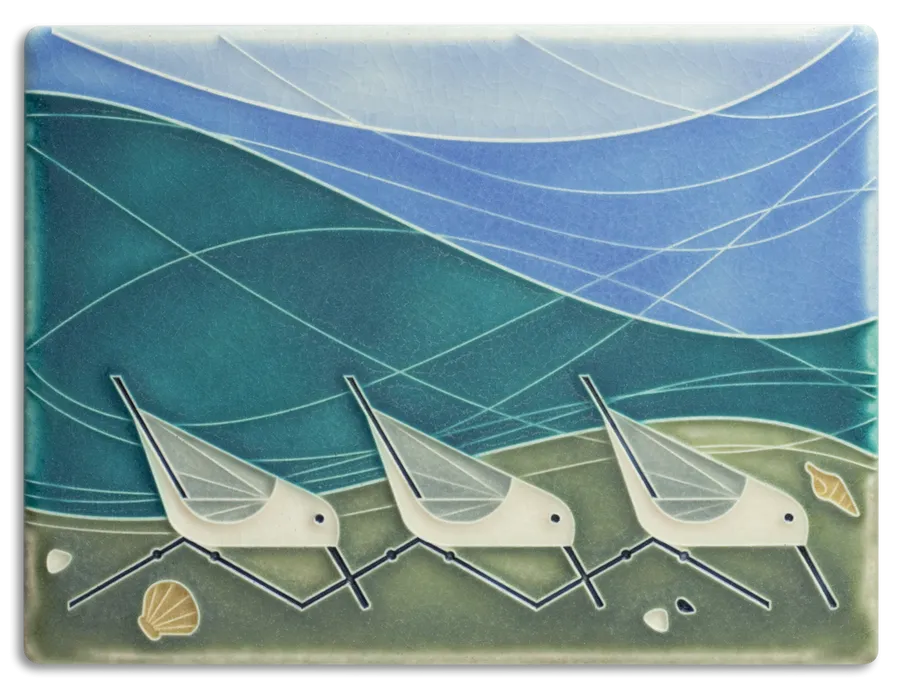Beach Birds Tile - 6x8