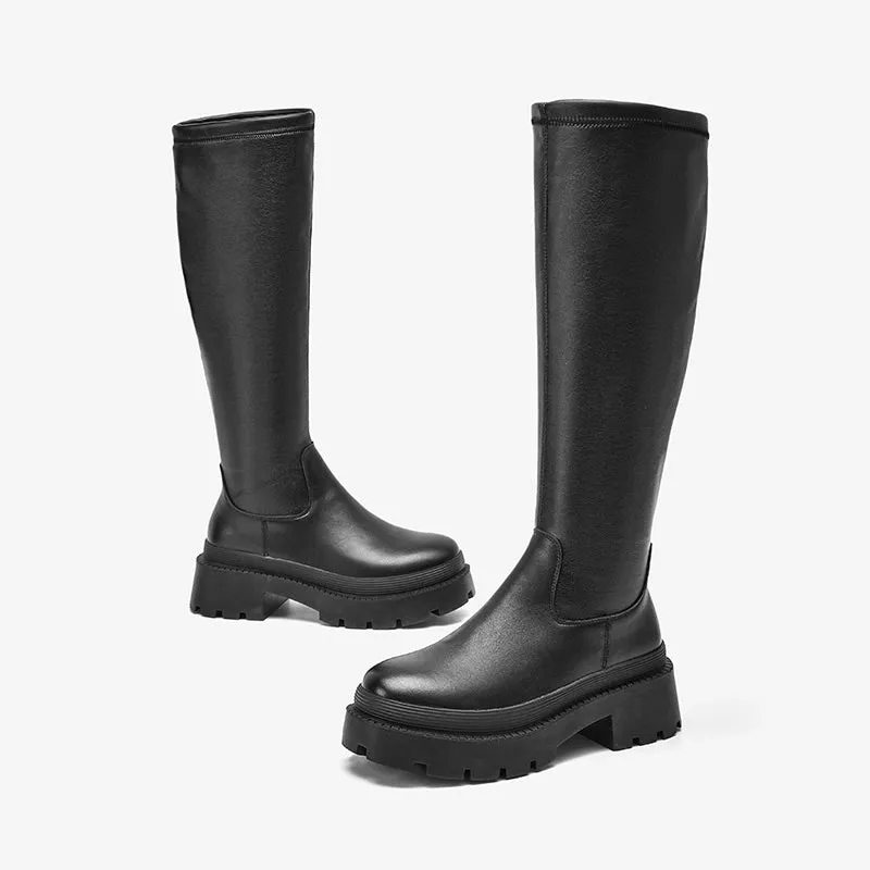 BeauToday Platform Long Boots for Women