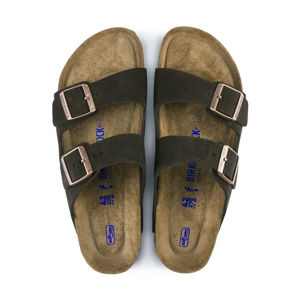 Birkenstock Arizona Suede Mocha Soft Footbed - Unisex
