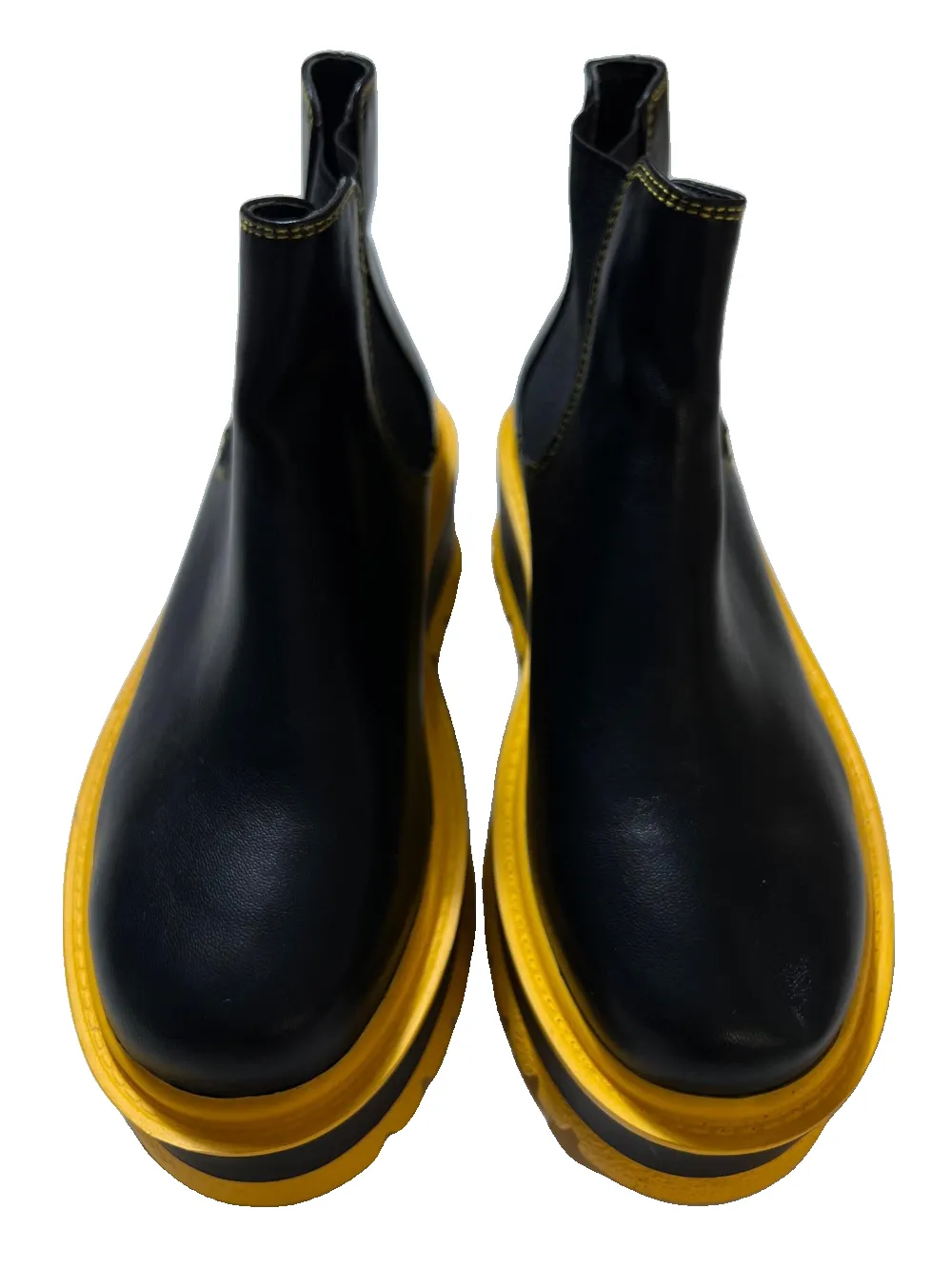 Black & Yellow Platform Boots