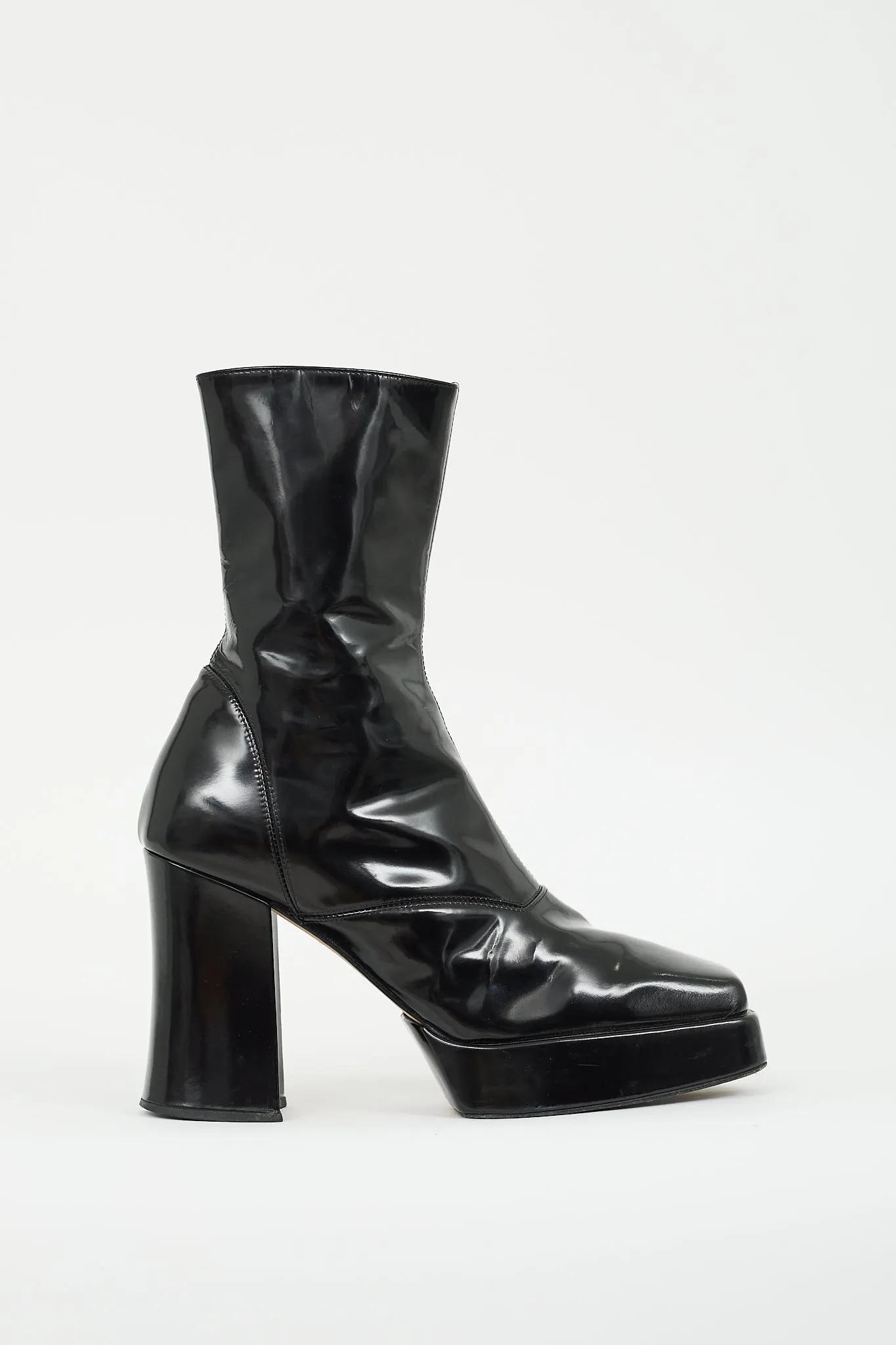 Black Patent Platform Boot