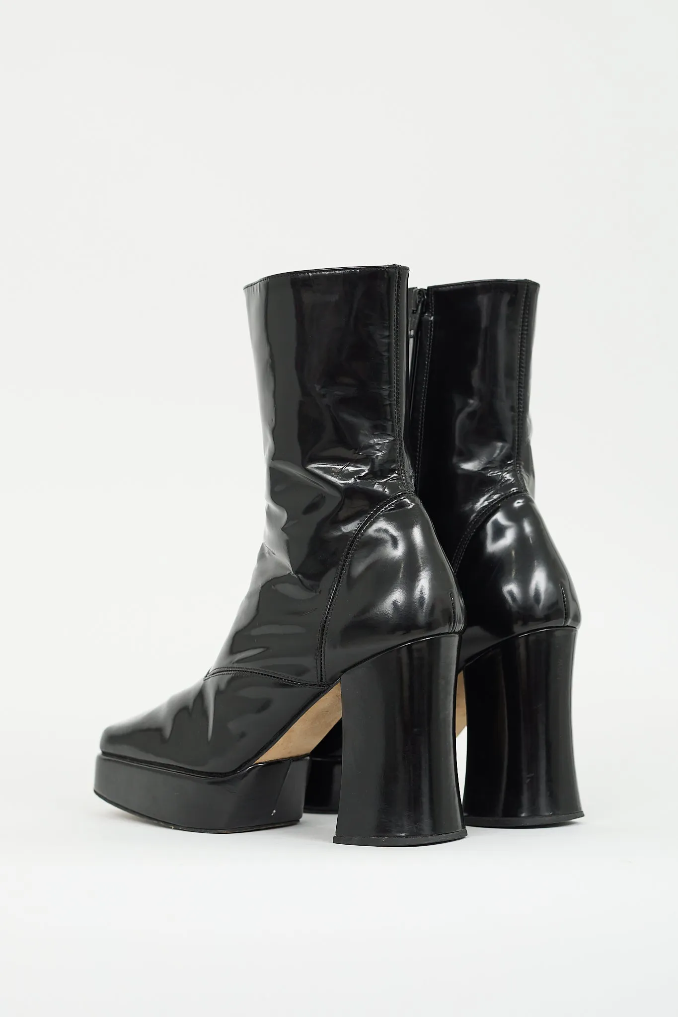 Black Patent Platform Boot