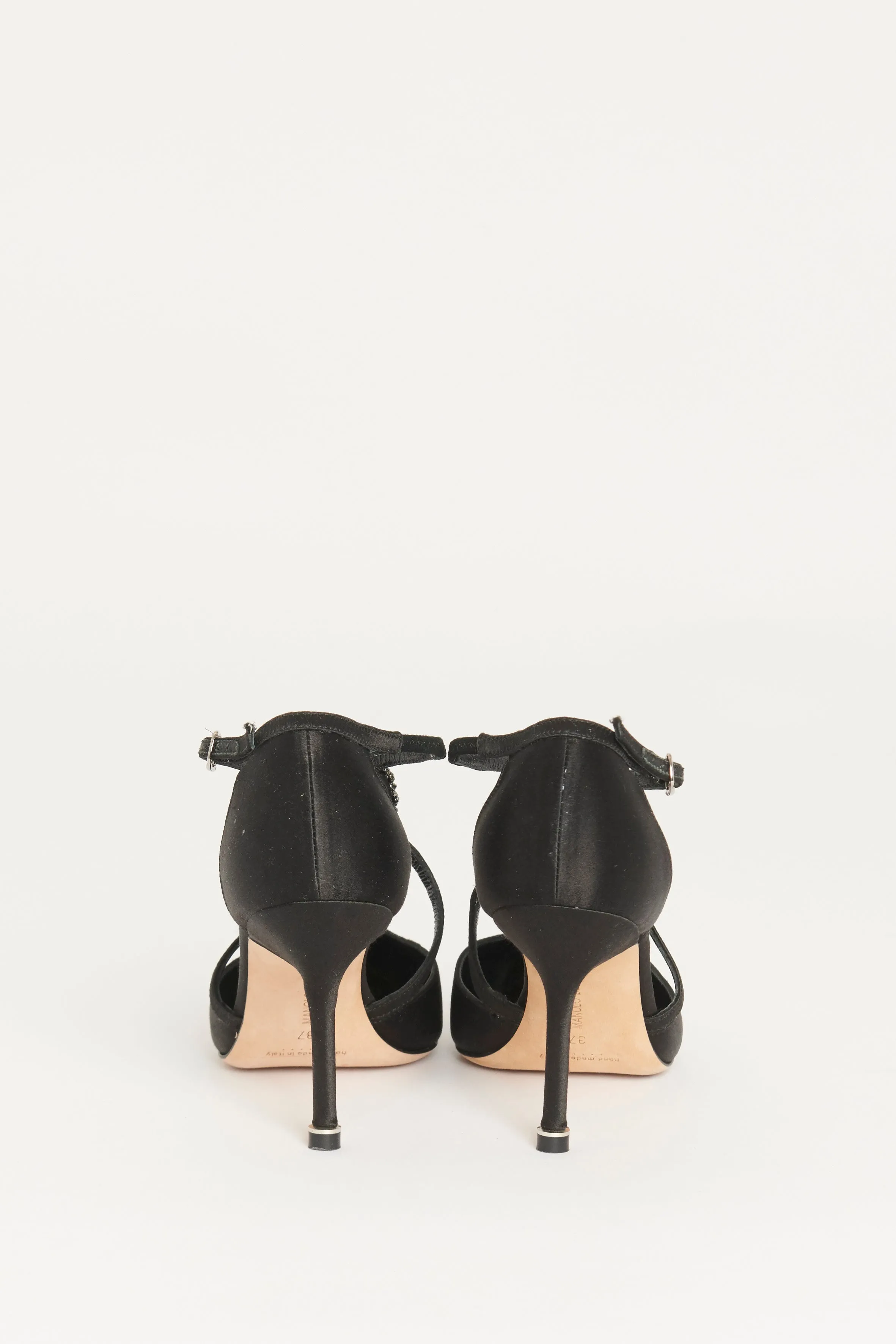 Black Seneca 105 Satin Preowned Pump