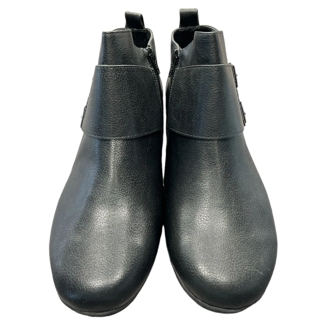 Boots Ankle Flats By Comfortview In Black, Size: 10.5