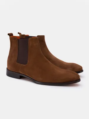 Brown Suede Chelsea Boots
