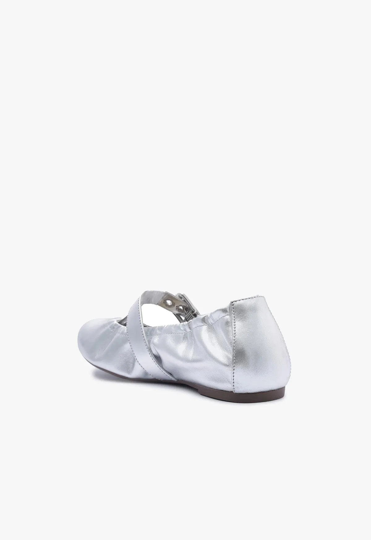 Calita Metallic Leather Flat