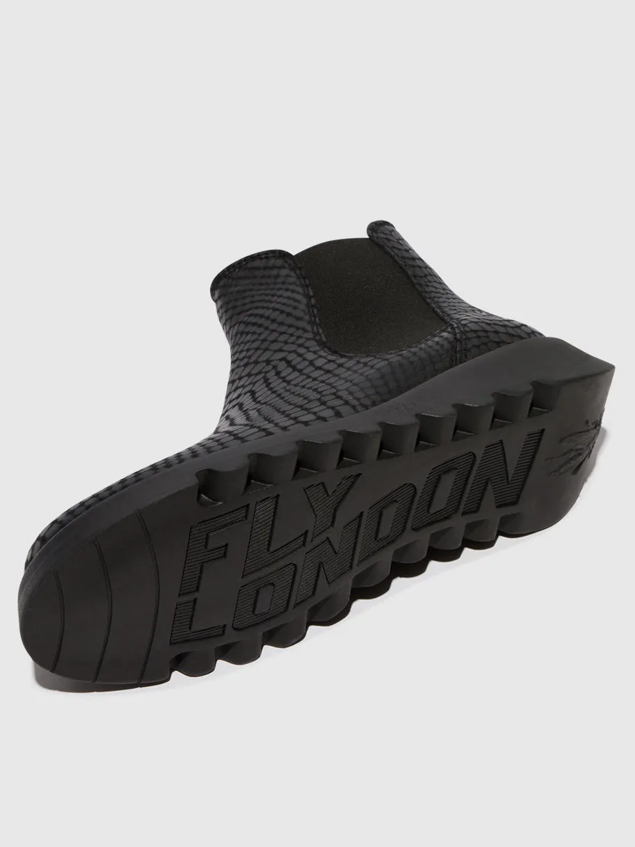 Chelsea Ankle Boots SALV CROCO BLACK