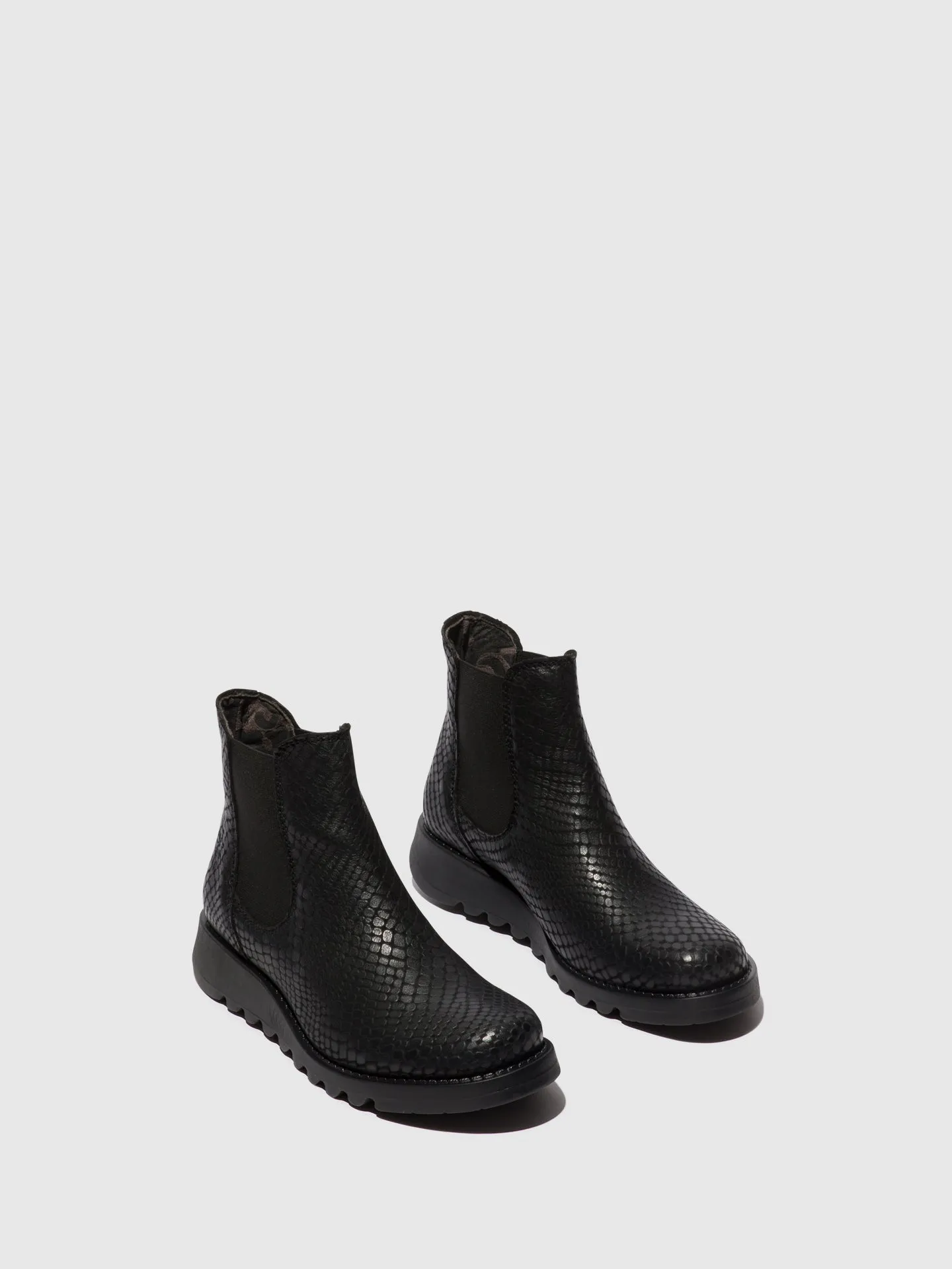 Chelsea Ankle Boots SALV CROCO BLACK