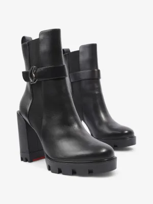 Christian Louboutin Chelsea Lug Boots 100 Black Leather EU 41 UK 8