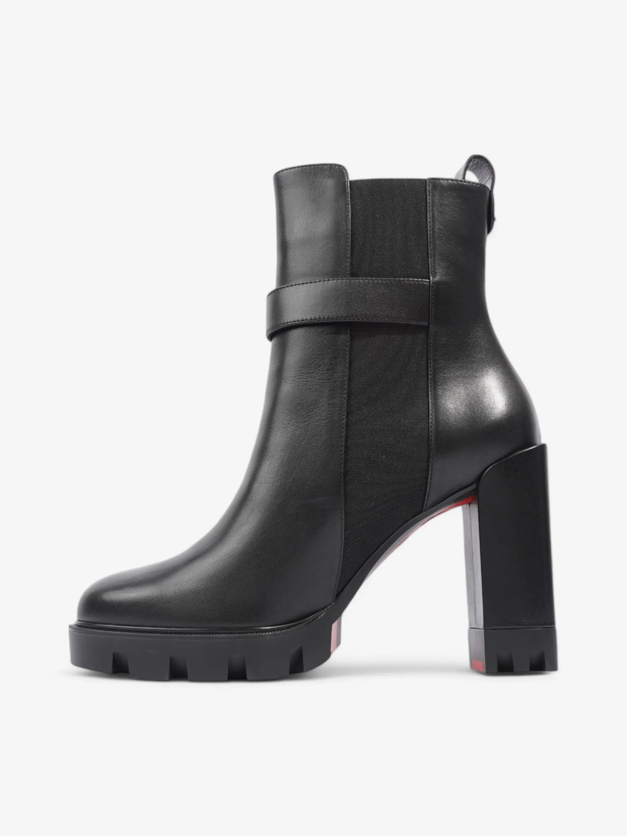 Christian Louboutin Chelsea Lug Boots 100 Black Leather EU 41 UK 8