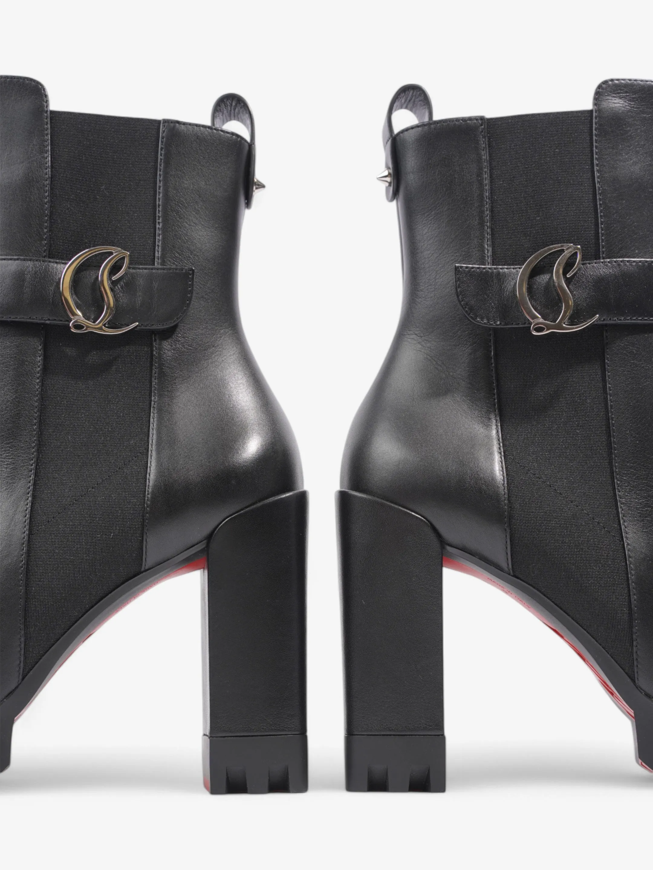 Christian Louboutin Chelsea Lug Boots 100 Black Leather EU 41 UK 8