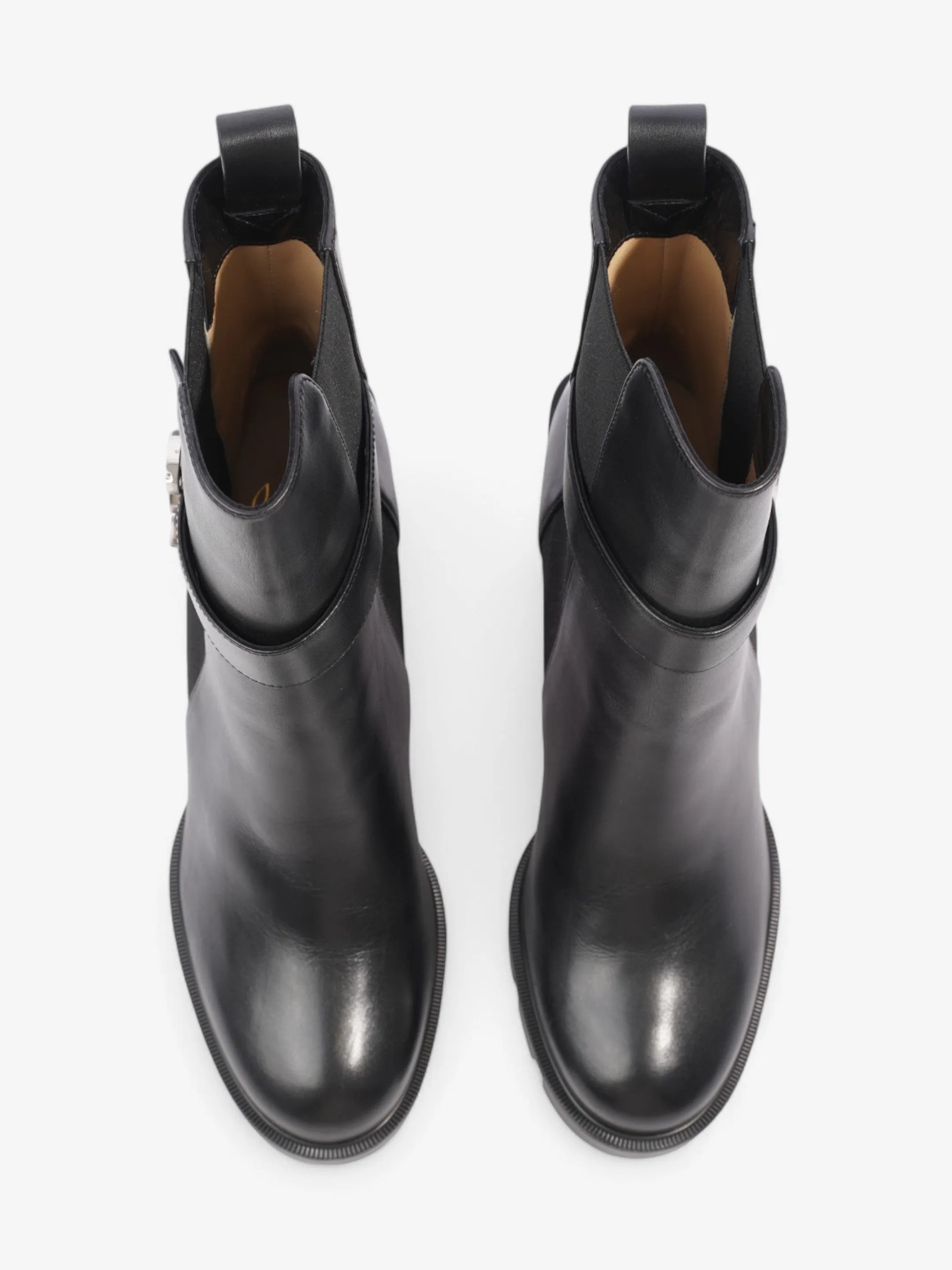Christian Louboutin Chelsea Lug Boots 100 Black Leather EU 41 UK 8