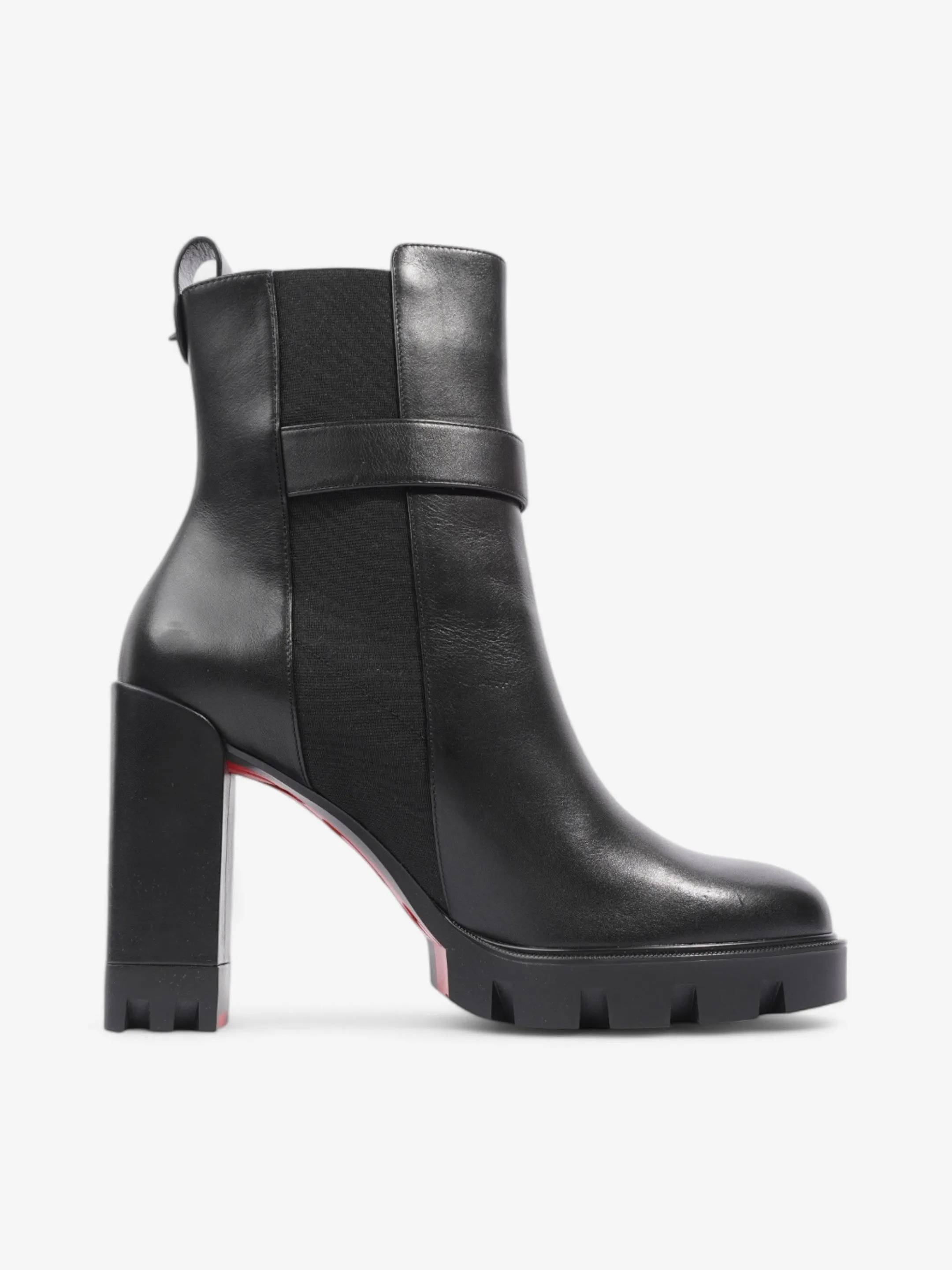 Christian Louboutin Chelsea Lug Boots 100 Black Leather EU 41 UK 8