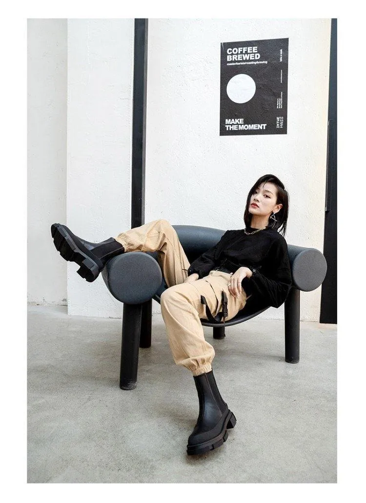 Cow Leather Chelsea Boots