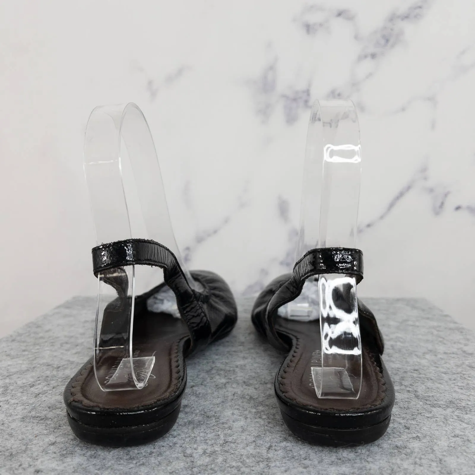Donald J. Pliner | Black Leather Slingback Flats | Size 7.5