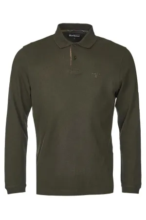 Essential Long Sleeve Sports Polo - Forest