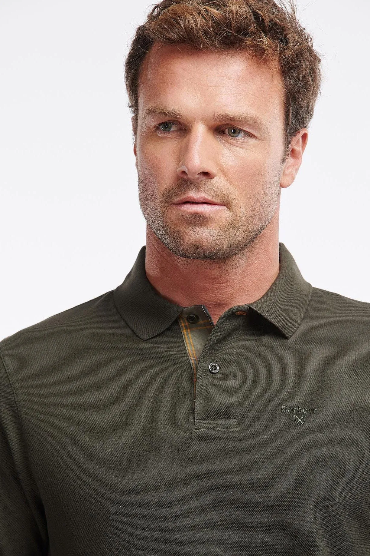 Essential Long Sleeve Sports Polo - Forest