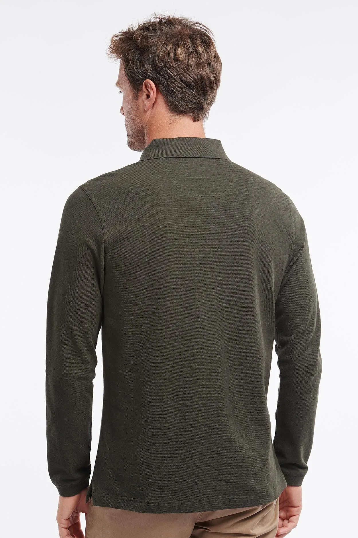 Essential Long Sleeve Sports Polo - Forest