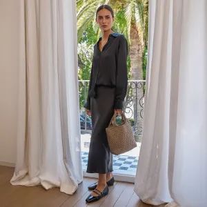 Freda Flat in Black Patent
