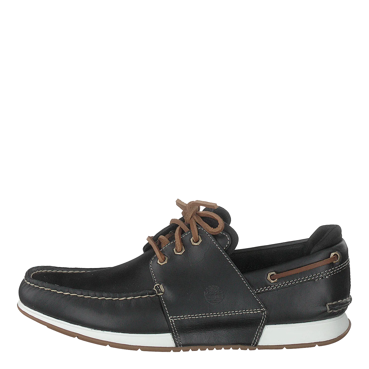 Heger's Bay 3 Eye Boat Black Full Grain