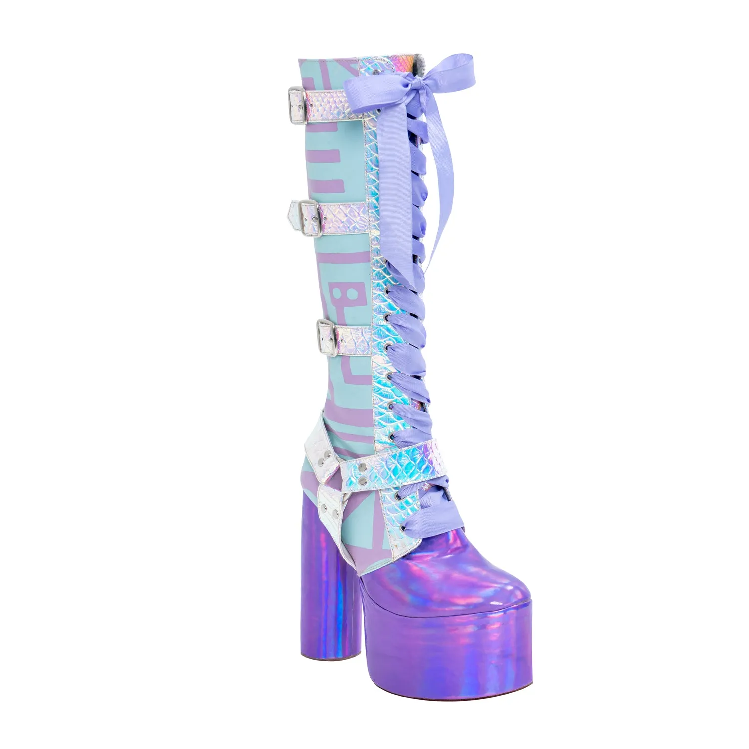 JACKALOPELAND X BAM-BAM PLATFORM HARNESS BOOTS