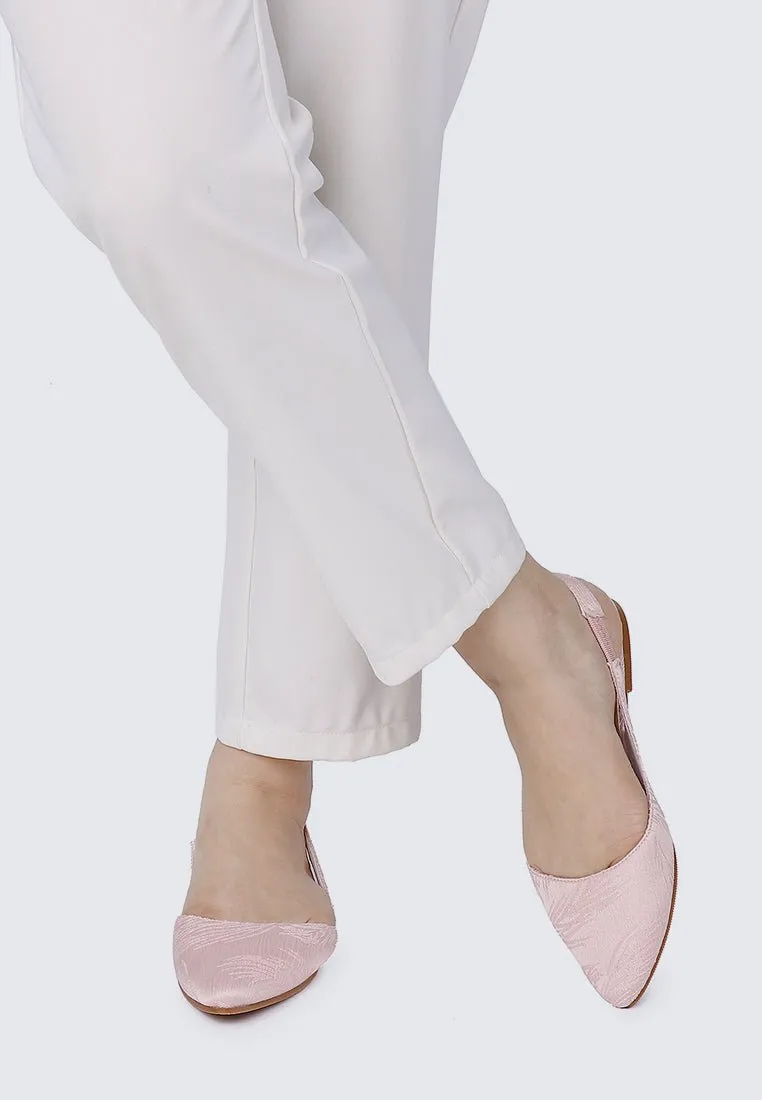 Kate Floral Comfy Ballerina In Blush