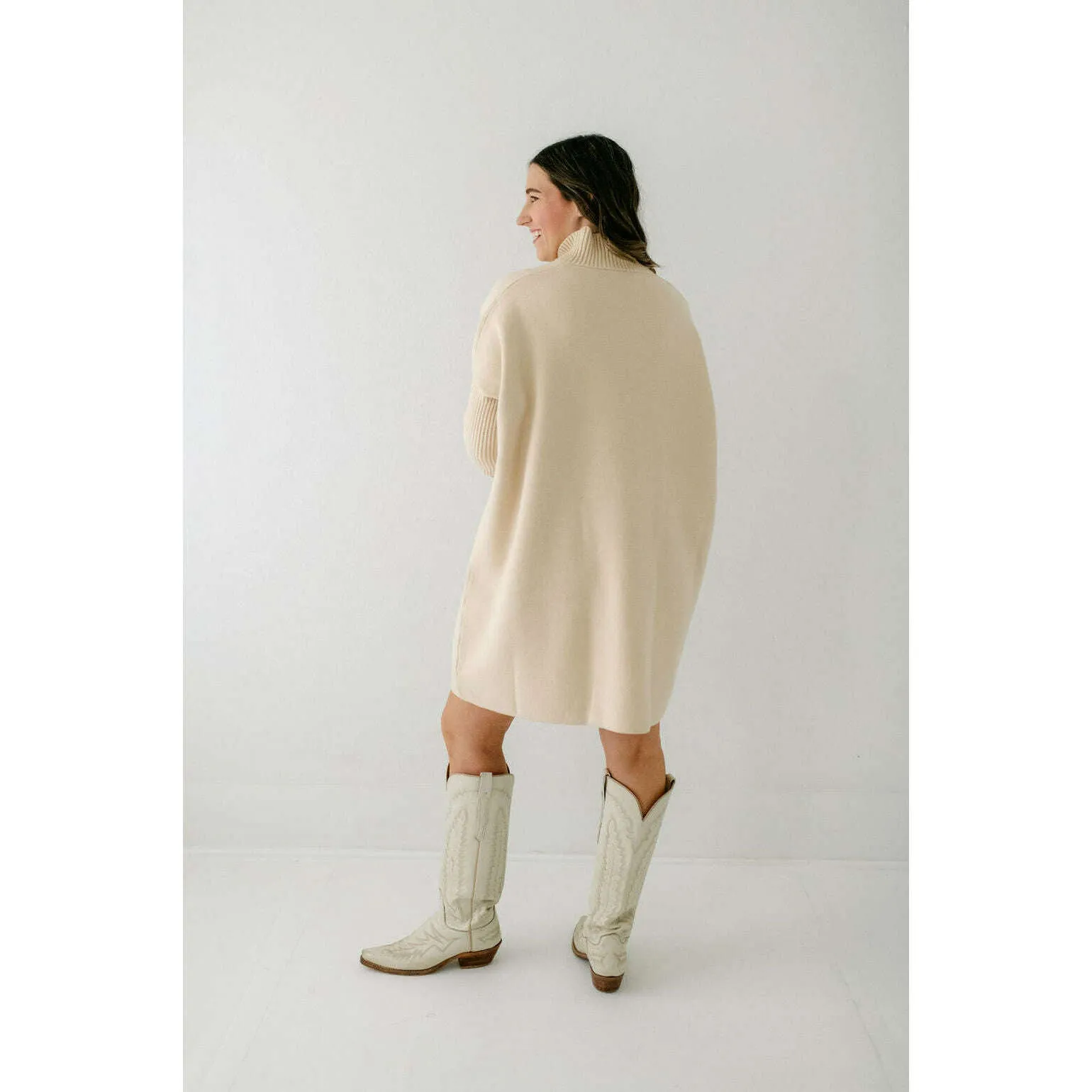 Kerisma Knits Aja Sweater Dress in Ecru