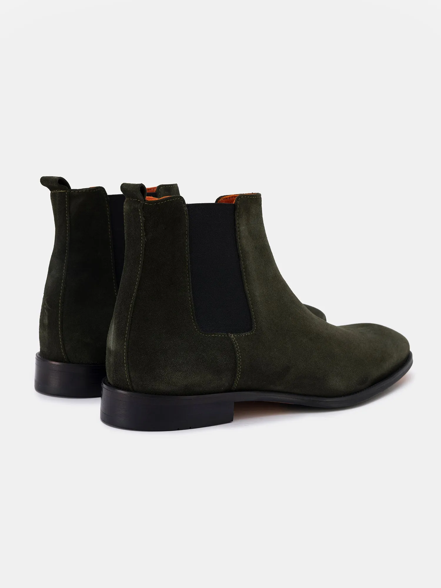 Khaki Suede Chelsea Boots