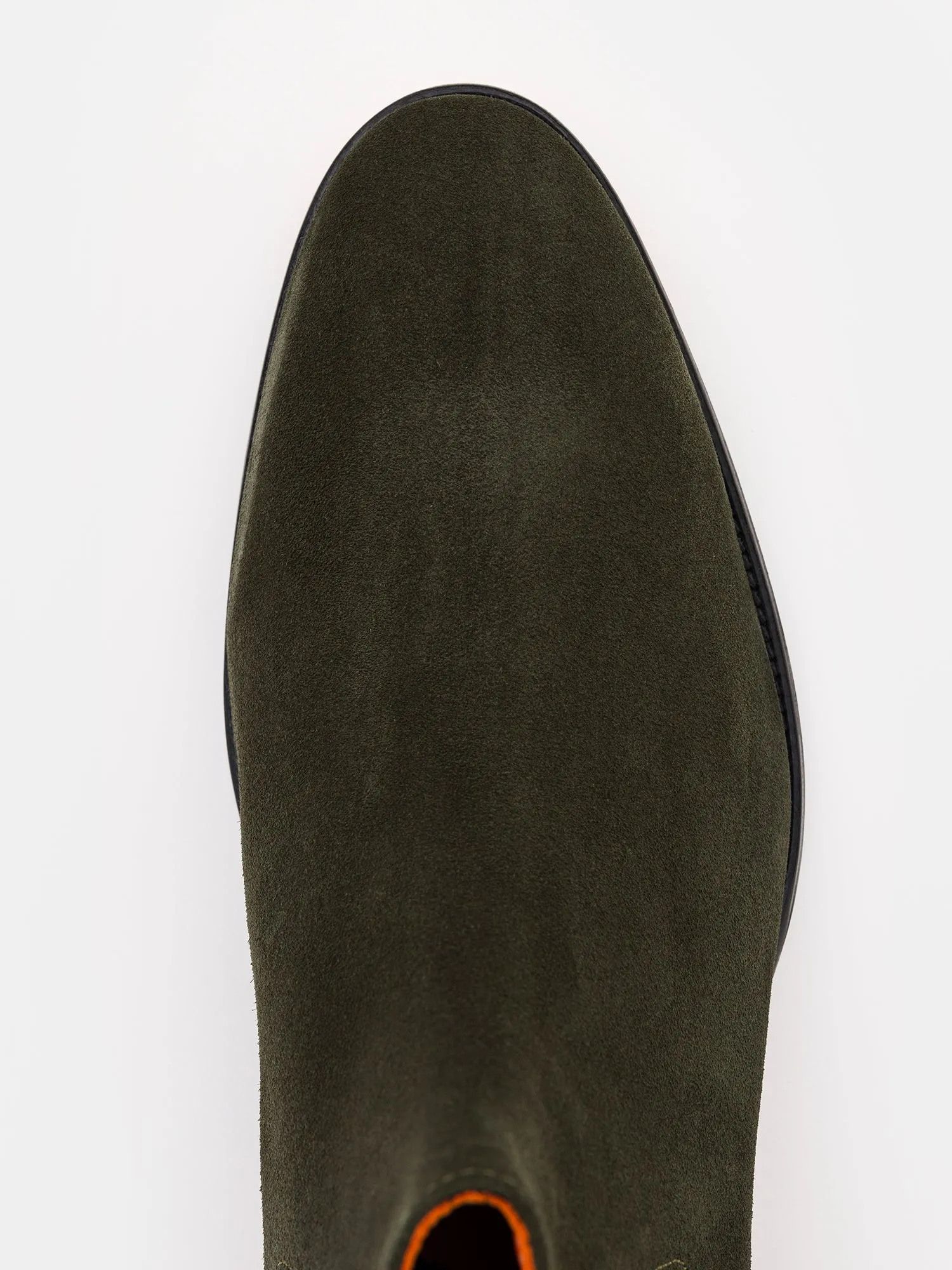 Khaki Suede Chelsea Boots