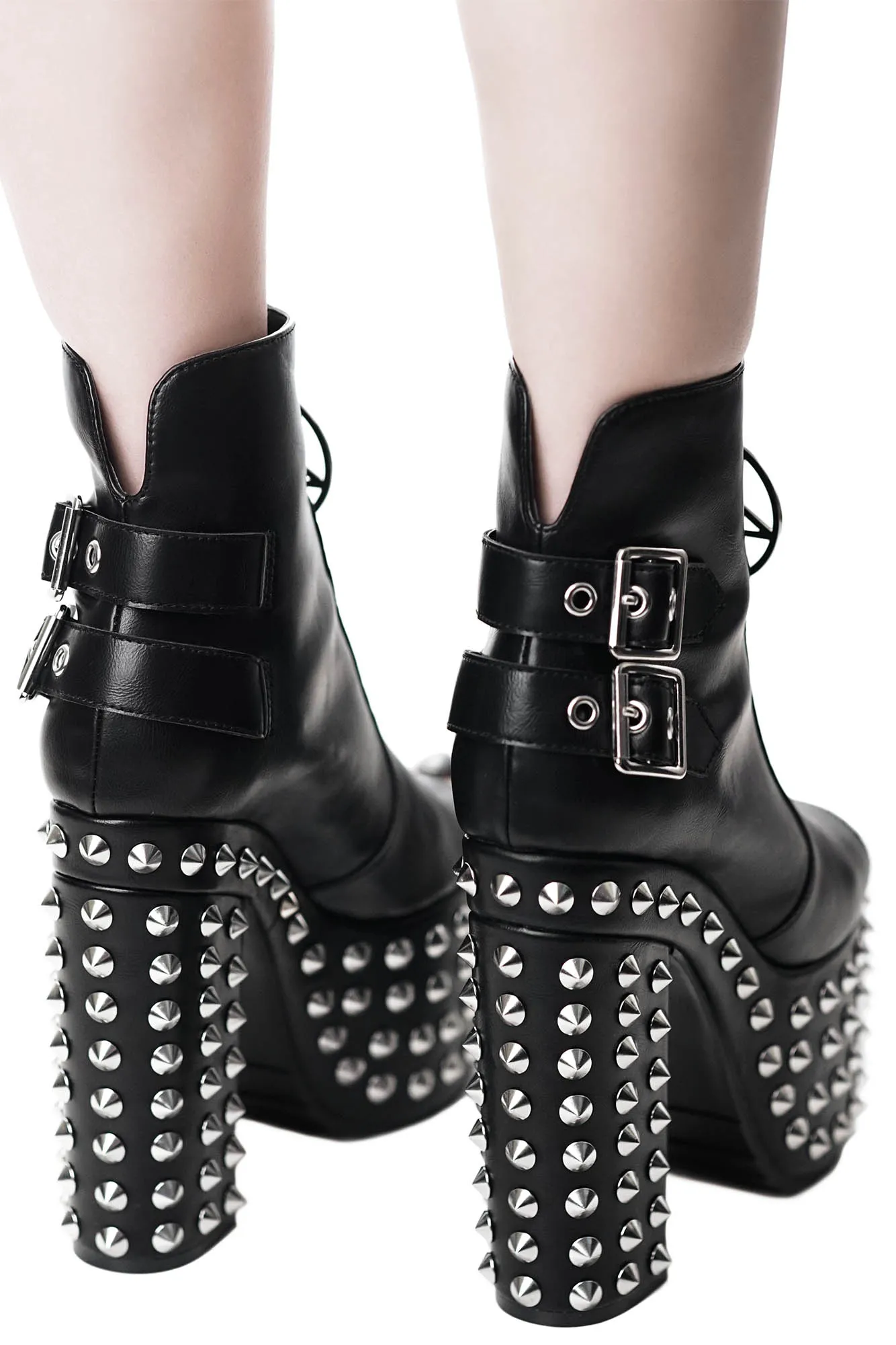 Metal Mayhem Peeptoe Boots - Resurrect