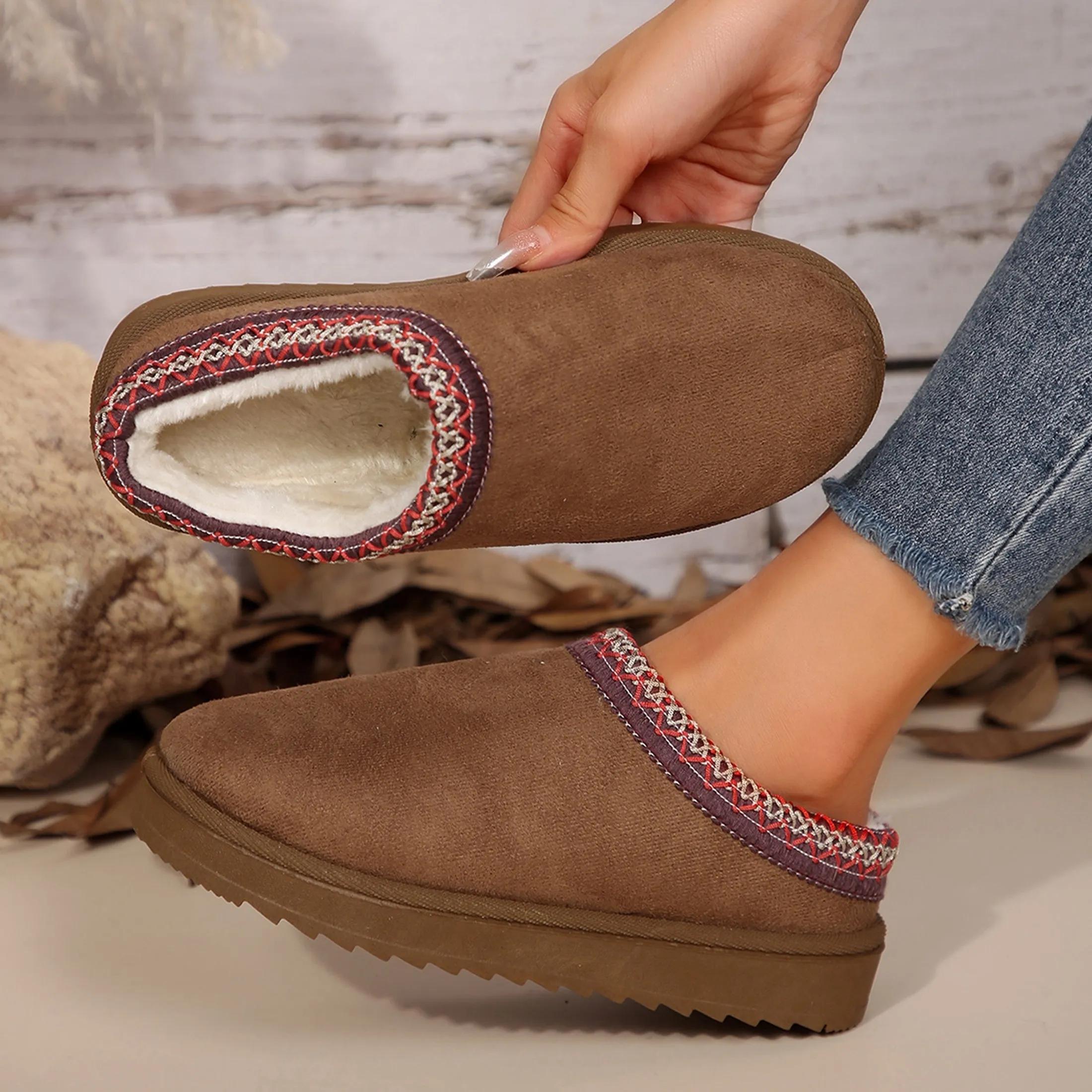 Mini Boots Braid Slippers