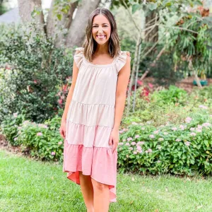 Moodie Lucy Colorblock Tiered Dress
