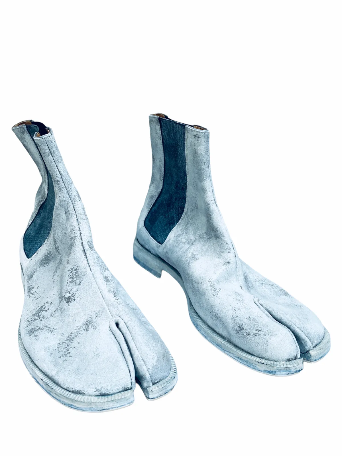 Painted Chelsea Tabi Boots White