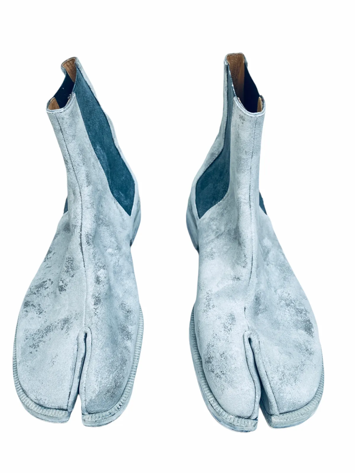 Painted Chelsea Tabi Boots White